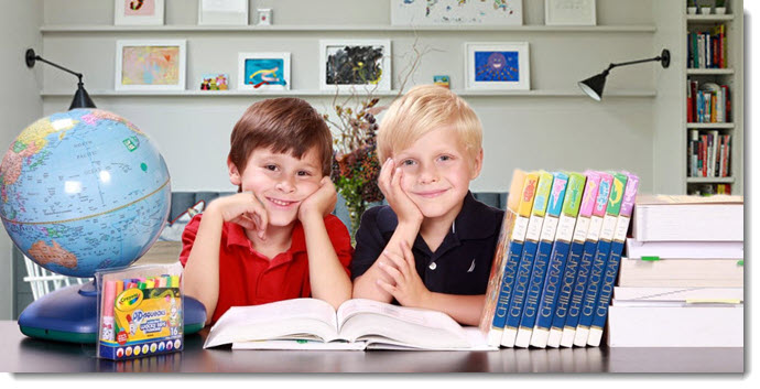 An Uncluttered Children's Work Area