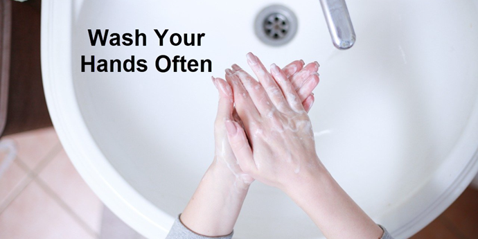 Prevent spreading the flu - wash your hands often.